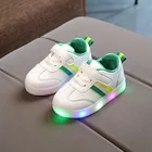 Детские светящиеся кроссовки, светодиодная обувь для мальчиков и девочек, обувь для начинающих ходить детей, с подсветкой, размер 21-30