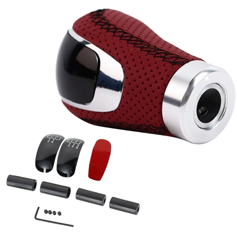 

Car Gear Shifts Knob Shifter Lever Handle Stick Leather 5/6 Speed Transmissions K0AF