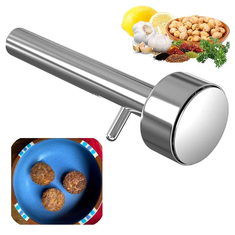 

New Meatball Maker Large Falafel Ball Making Scoop Mold Kitchen Tool Pal Meat Pressing Gadgets Stainless Steel Meatball Machine