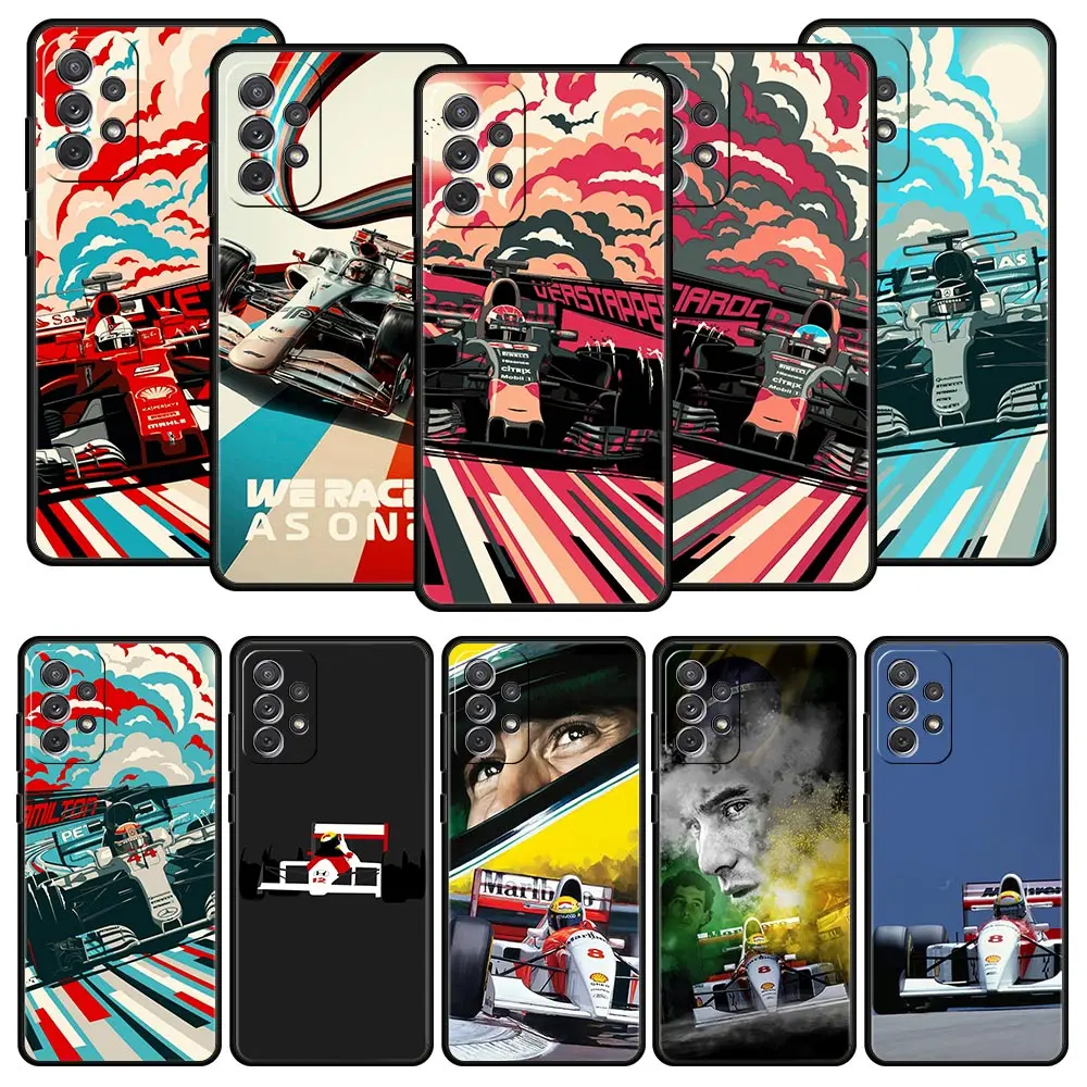 

Ayrton Senna F1 Phone Case For Samsung Galaxy A51 A71 A41 A31 A21S A11 A01 A03S A12 M31 M22 A32 A52 A13 5G Silicone Cover Coque
