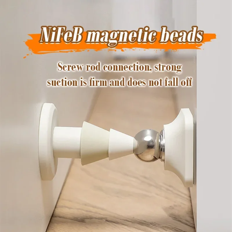 

Бытовая прочная Магнитная Бесшумная дверная пробка с отверстием, бесшумная дверная пробка, антистолкновенная силиконовая дверь для туалет...