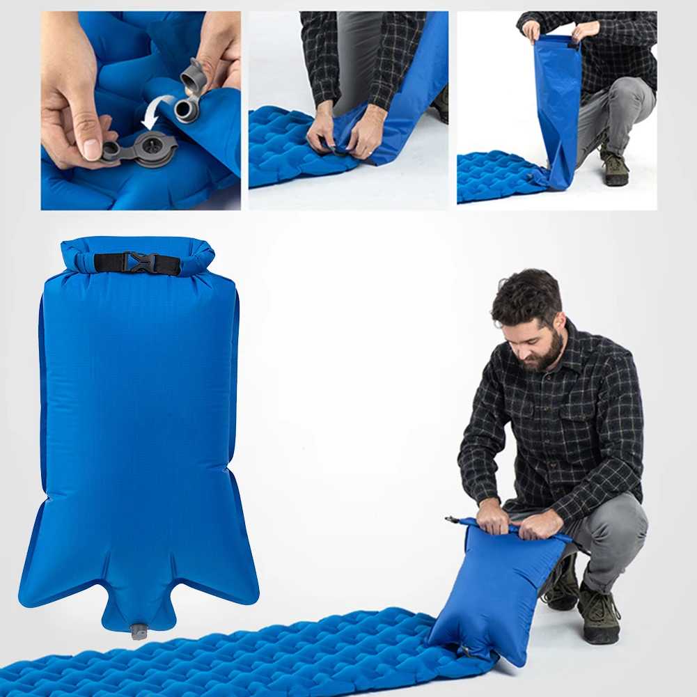 

Portable Outdoor Inflatable Shower Water Bag Outdoor Inflatable Bag Rainproof Phone Storage Bag Hiking Air Mattress