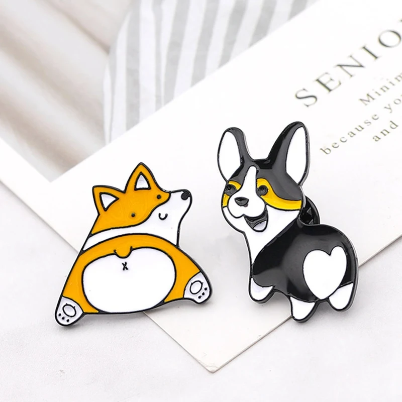 

Броши Corgi в форме сердца и собаки, эмалированная брошь для влюбленных корги, подарок для гинеров корги, для мамы собаки