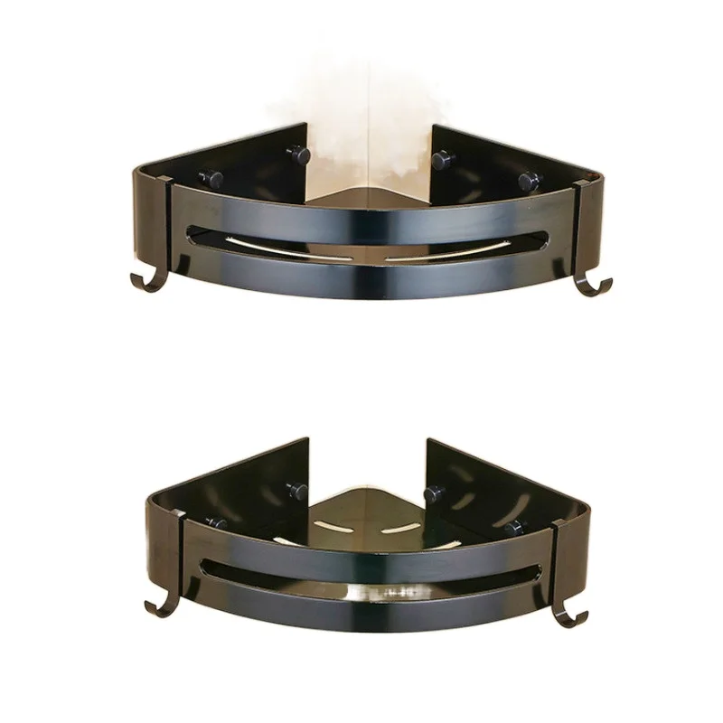 

Антикварная алюминиевая полка для ванной комнаты, черные аксессуары для ванной комнаты, угловая корзина для душа, шампуня, мыла, косметические полки