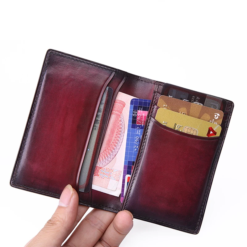 DIMY Handmade Italian Genuine  Men Credit  Fashion  BankWallets Small Epure Scritto Business Holder