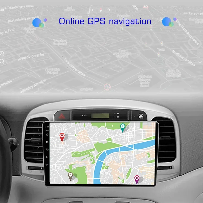 Автомагнитола 2DIN для Hyundai Accent 2008 2009 2010 2011 Android 13