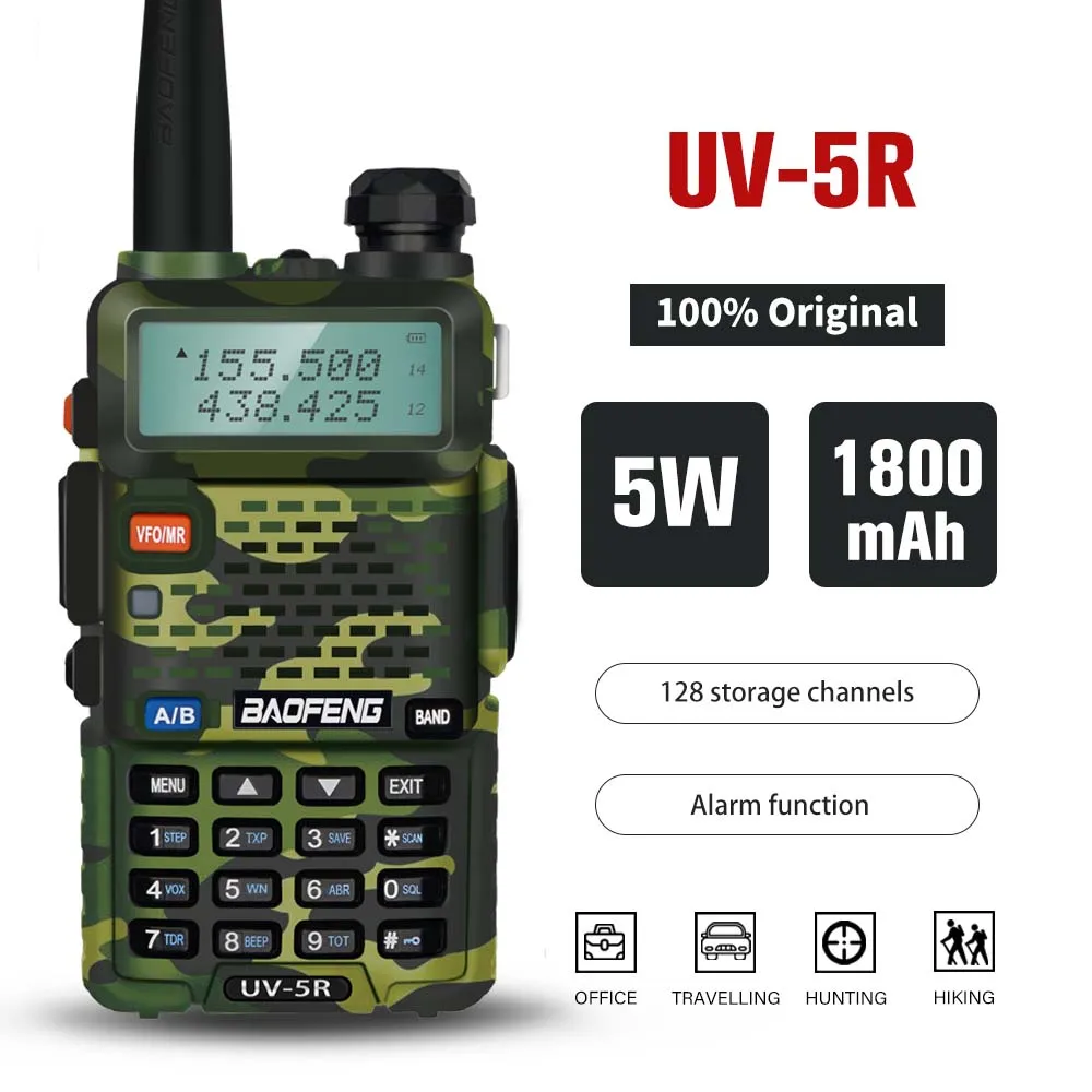 Baofeng BF-UV5R Portable Walkie Talkie Pofung UV-5R VHF/UHF Dual Band Two Way Radio Amateur Radio Amateur Radio Transmitter