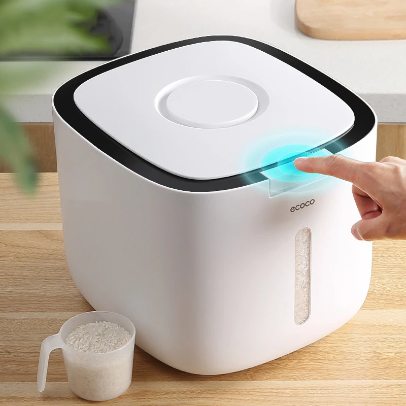 

5/10 Kg Kitchen Collection Nano Bucket Rice Storage Container Flip Top Food Storage Bin Container Sealed Rice Bucket