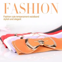 ladies luxury belt new bowknot elastic breathable comfort fashion slimming wide belt leisure all match ladies dress belt