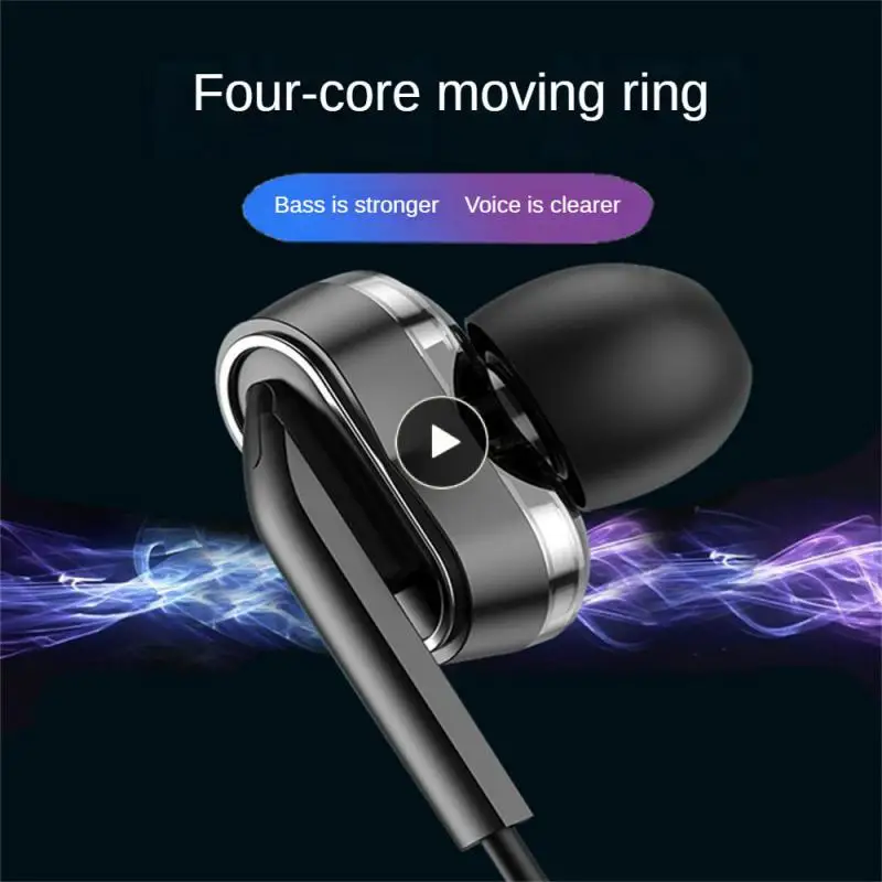 

Ergonomic Design Subwoofer Headphones Hd Call Wired Headset Skin Friendly Durable Earphone In Ear Sleep Earphones