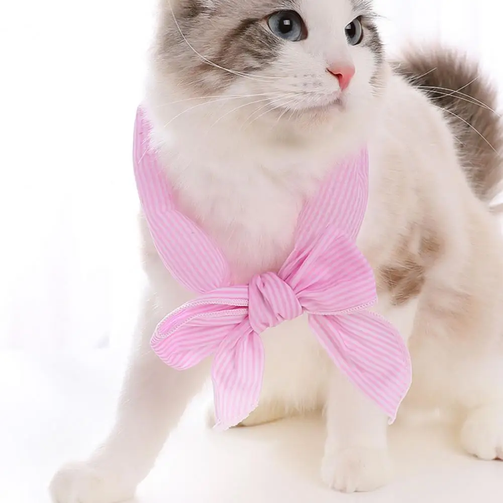 

Soft Stylish Puppy Ice Scarf Pet Bow Collar Lovely Cat Bandana No Pilling for Small Dogs