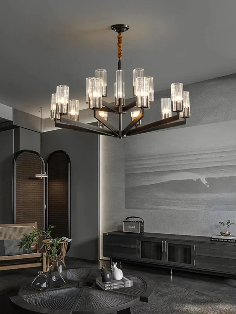Модная американская коллекция 2025 черная хрустальная люстра Worrior освещение блеск