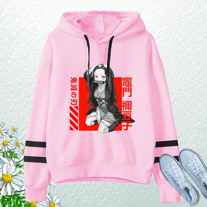 

Kawaii Kimetsu No Yaiba Kamado Nezuko Sweatshirt Japanese Anime Demon Slayer Hoodies Women Harajuku Cartoon Graphic Hoody Female