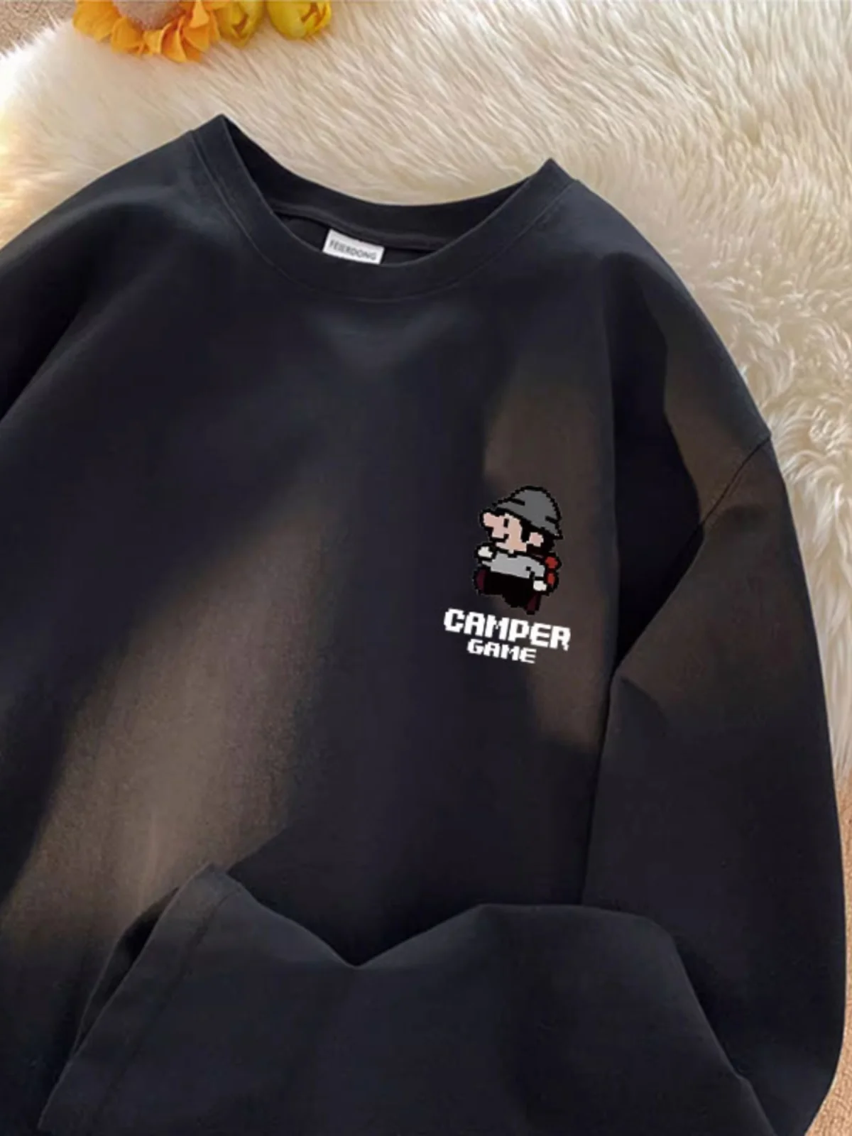 280 г тяжелая рубашка с длинными рукавами мужская и женская весенне-осенняя