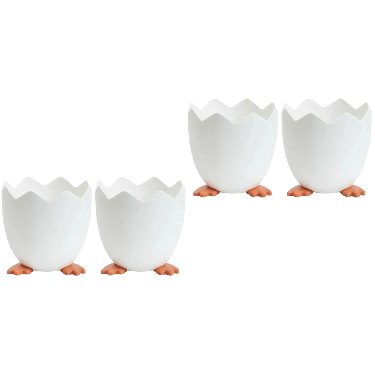 

4 pcs Creative Desktop Storage Basket Cartoon Broken Eggshell Pattern Brush Holder
