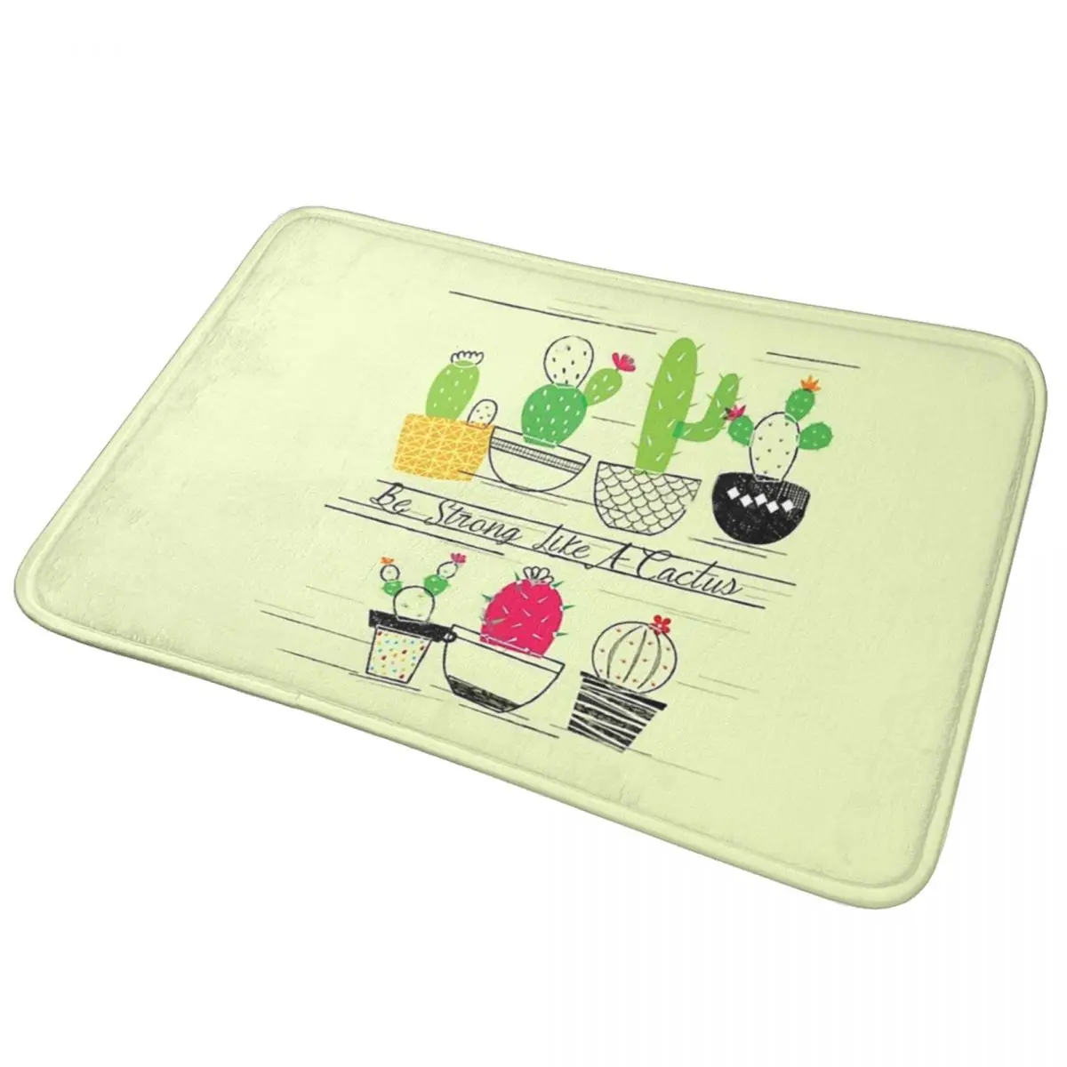 

Коврик для ванной с изображением кактуса, антискользящий впитывающий, для кухни, гостиной, прихожей