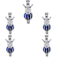 10pcs fashion charm crown pearl cage locket aromatherapy diffuser pendant necklace bracelet diy customied jewelry making bulk