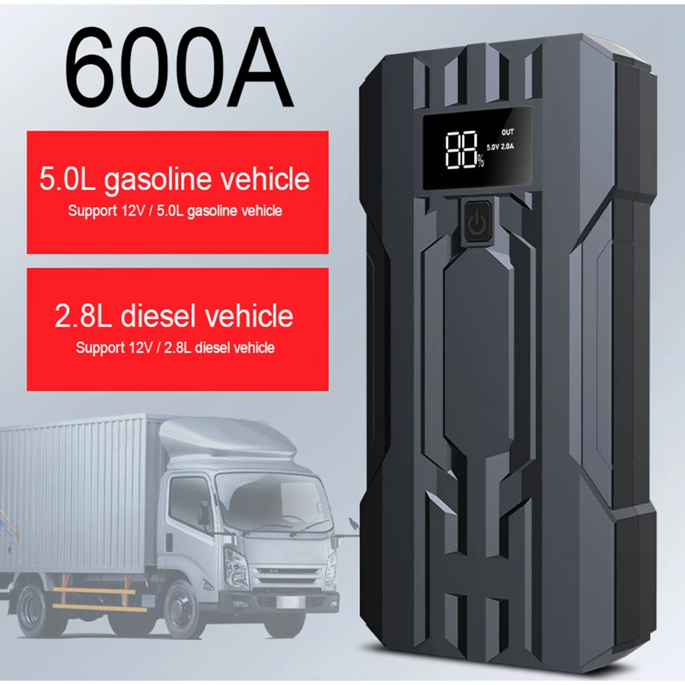 

10000mAh Car Jump Starter Power Bank Emergency Battery Starters Booster Auto Starting Powerbank For Camping Petrol Diesel Cars