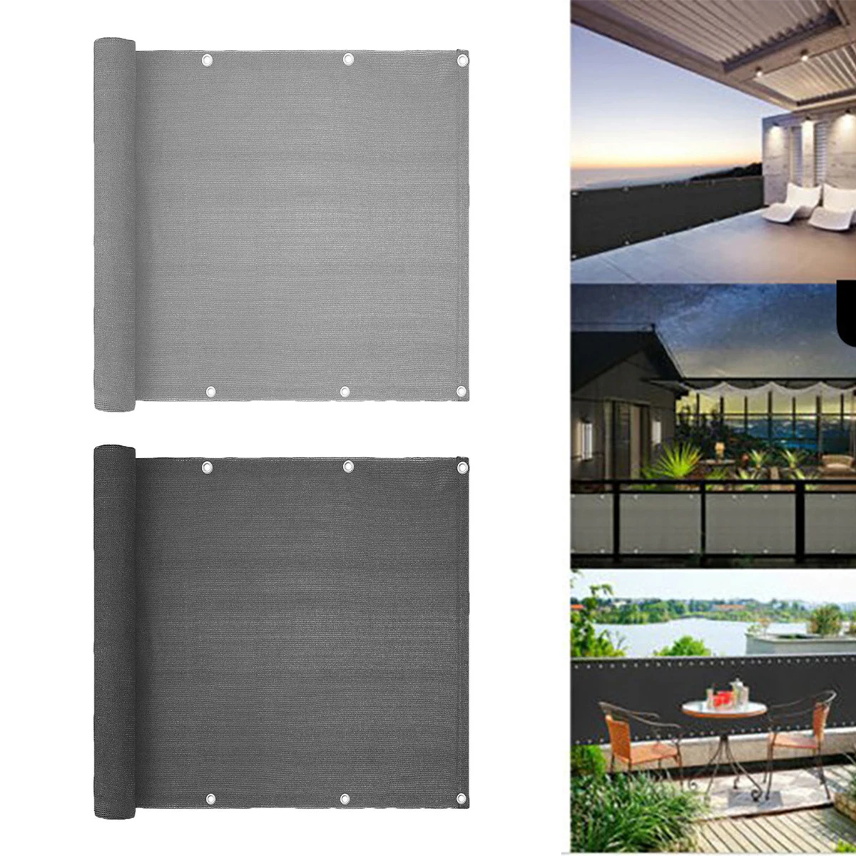 

Balcony Privacy Screen Cover Sun Shade Netting Mesh Durable UV Protection Fence Mesh Shade Net Cover Weather Resistant Apartment