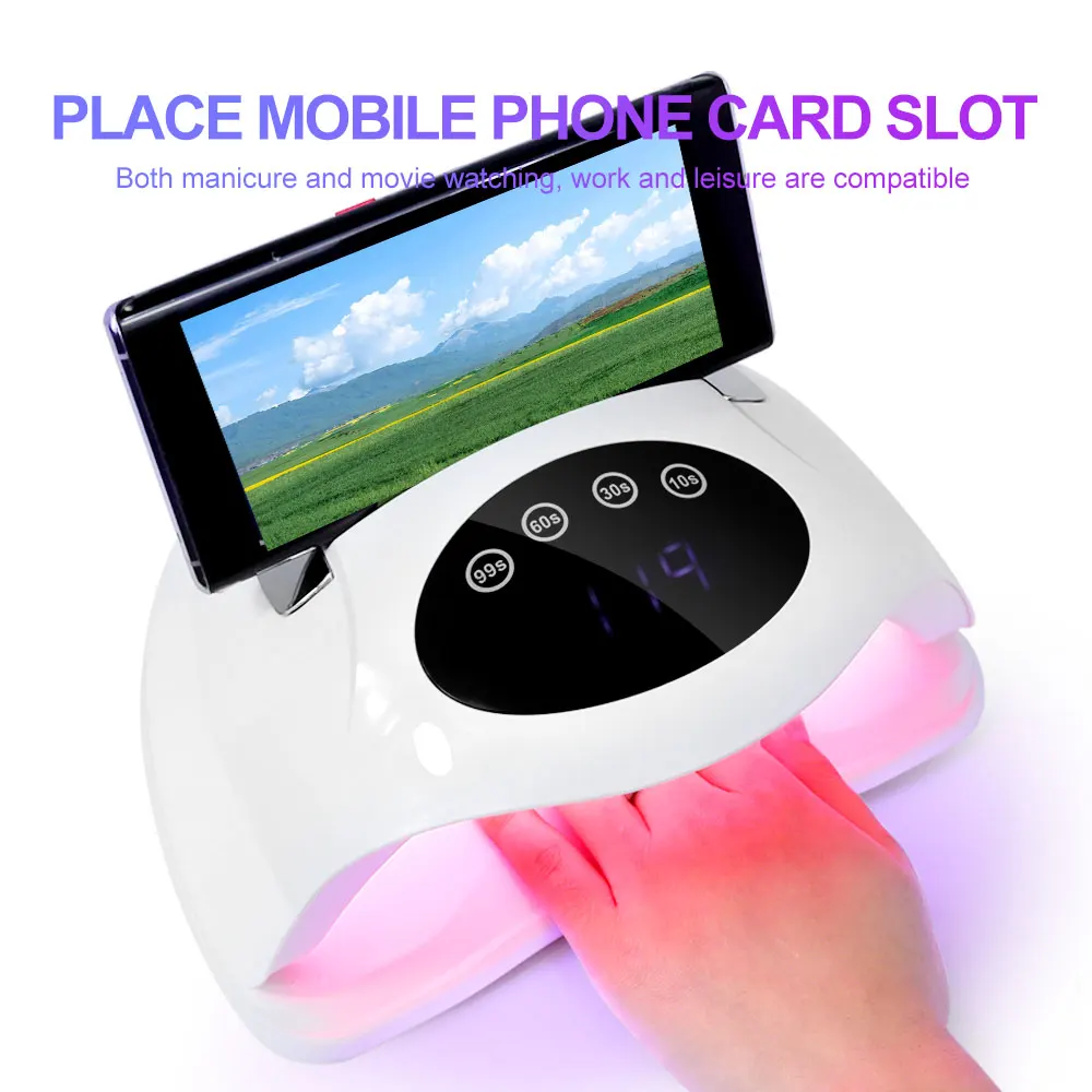 X17 MAX Профессиональная УФ-светодиодная Лампа Для Ногтей С 72 Светодиодами Таймер