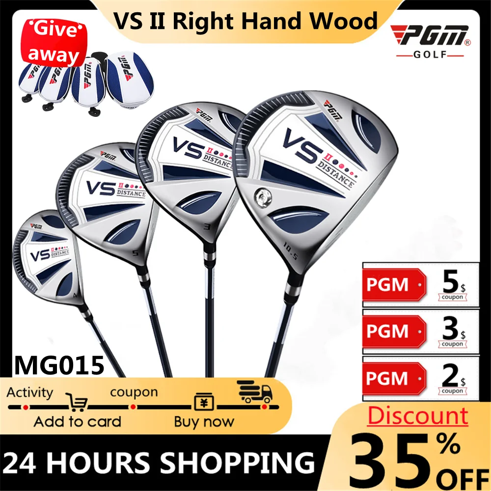 PGM Golf Club High Stretch Titanium Alloy Carbon VS II Men's Right Hand Wood 1/3/5/U4 Carbon As MG015 Carbon Shaft Original