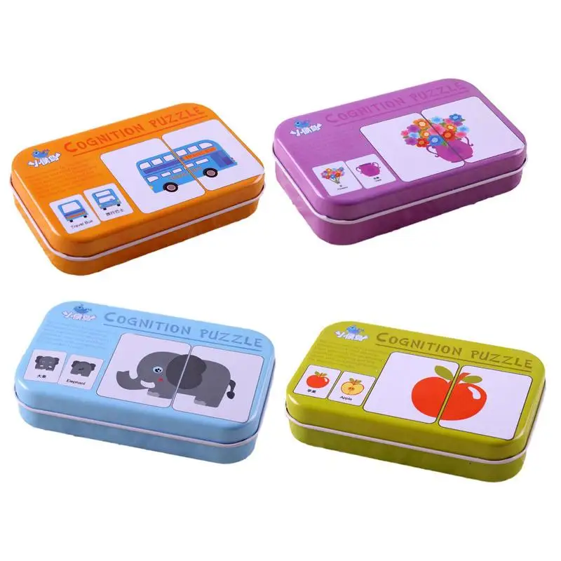 

Игра-головоломка Монтессори с карточками для малышей, развивающая игрушка для когнитивных тренировок, подарок для детей