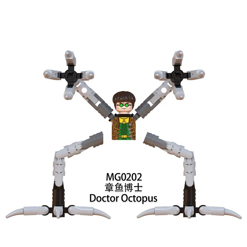 Новые супергерои миниатюрные фигурки паука-Гвен кирпичи Веном строительные