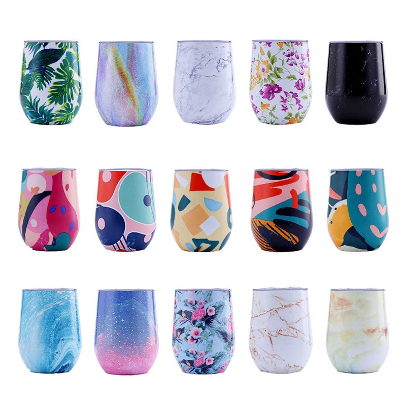 

12OZ Egg Shaped Cup Stainless Steel Thermos Coffee Cup Tumbler Water Bottle Vacuum Flask Car Travel Mug Thermal Logo Custom