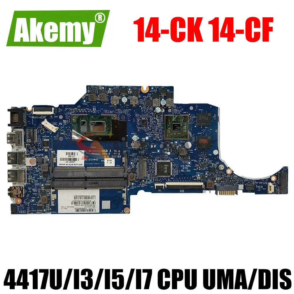 

For HP 14-CK 14-CF 240 G7 Laptop Motherboard L51527-001 L42279-601 L23227-601 Mainboard 4417U i3 i5 CPU 6050A2977601-MB
