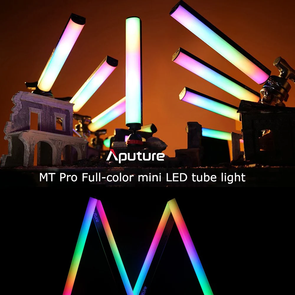 Светодиодная трубка Aputure MT Pro RGB Полноцветный Мини-светильник для видео 36 пикселей