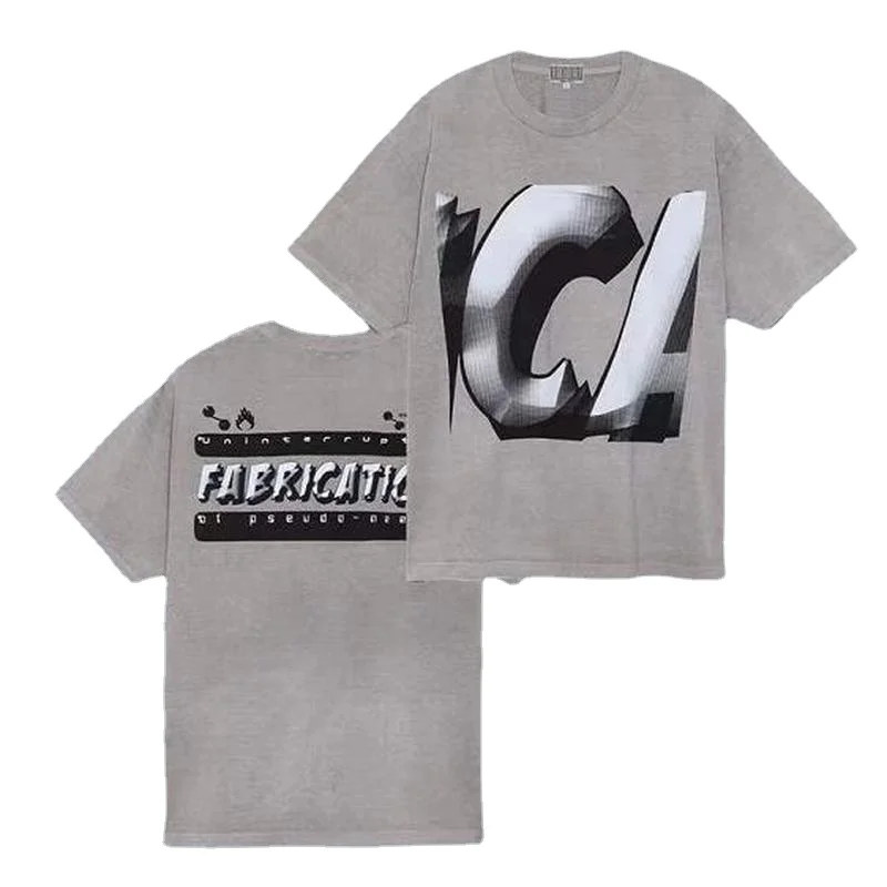 

22SS Vintage Batik Grey Print Cavempt T Shirt Men Women EU Size 100% Cotton Cavempt Top Tees Streetwear Summer Tiny Spark