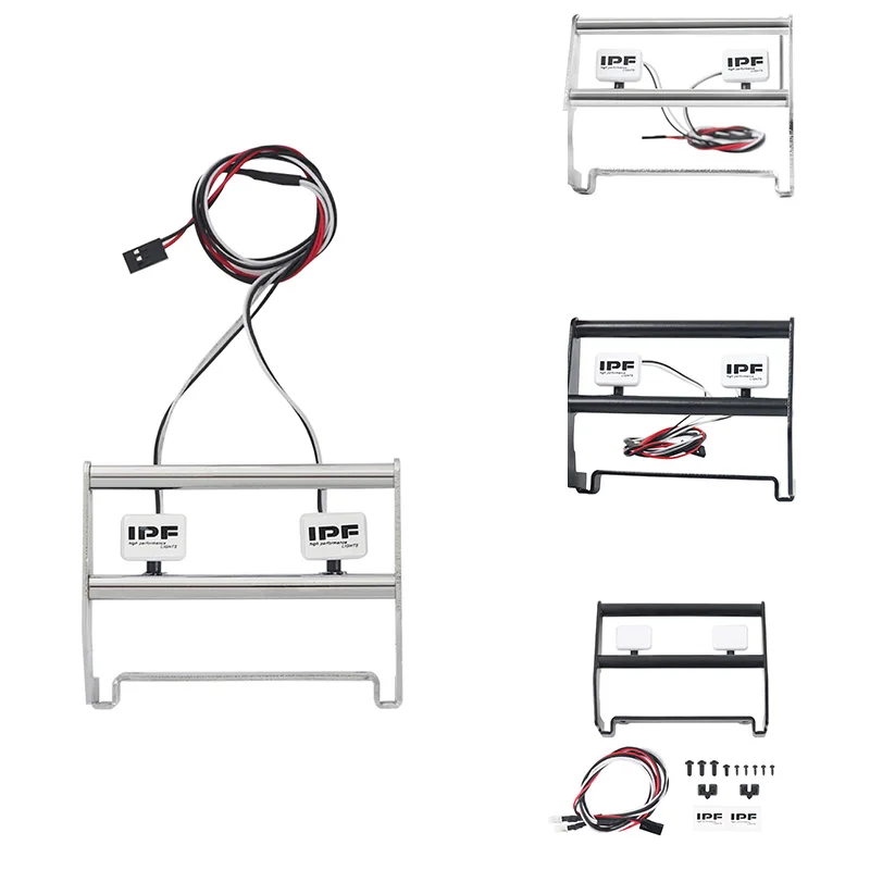 

Металлический передний бампер со светильник кой для 1/10 RC Crawler Traxxas TRX4