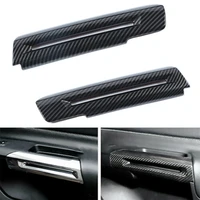 2pcs car inner door armrest handle ring trim decor cover trim interior accessories high quality abs for ford mustang 2015