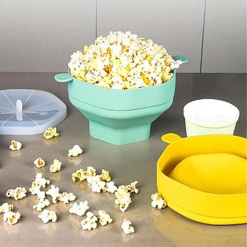 

Popcorn Bowl Bowl Popcorn Popper Heat For Tools Resistant Silicone Collapsible Kitchen Free Microwave Lid With Maker