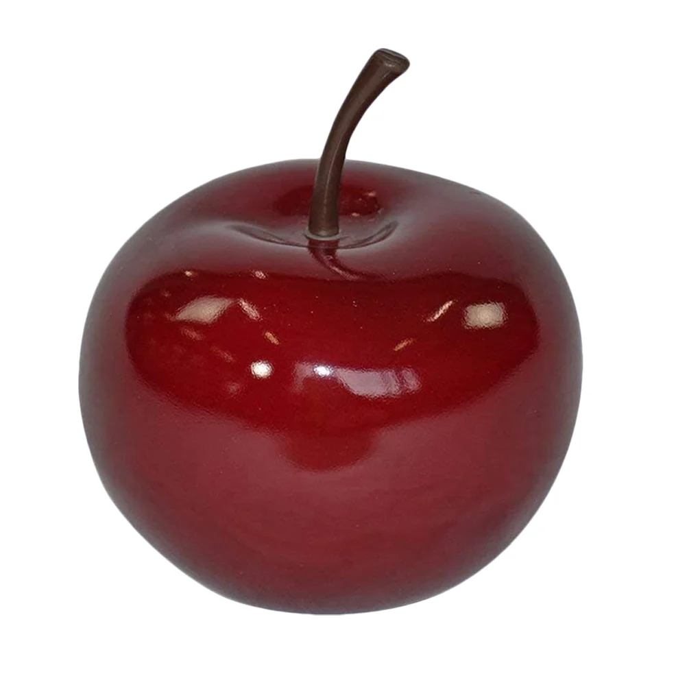 

Ceramic Decor Fruit Apple Figurine Decoration Ornament Statue Artificial Red Sculpture Home Figurines Crystal Table Decorative