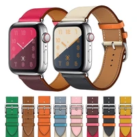 leather strap for apple watch band 42mm 45mm 38mm 44mm 40mm smartwatch sports watchband bracelet iwatch series 7 6 se 5 4 3 2 1