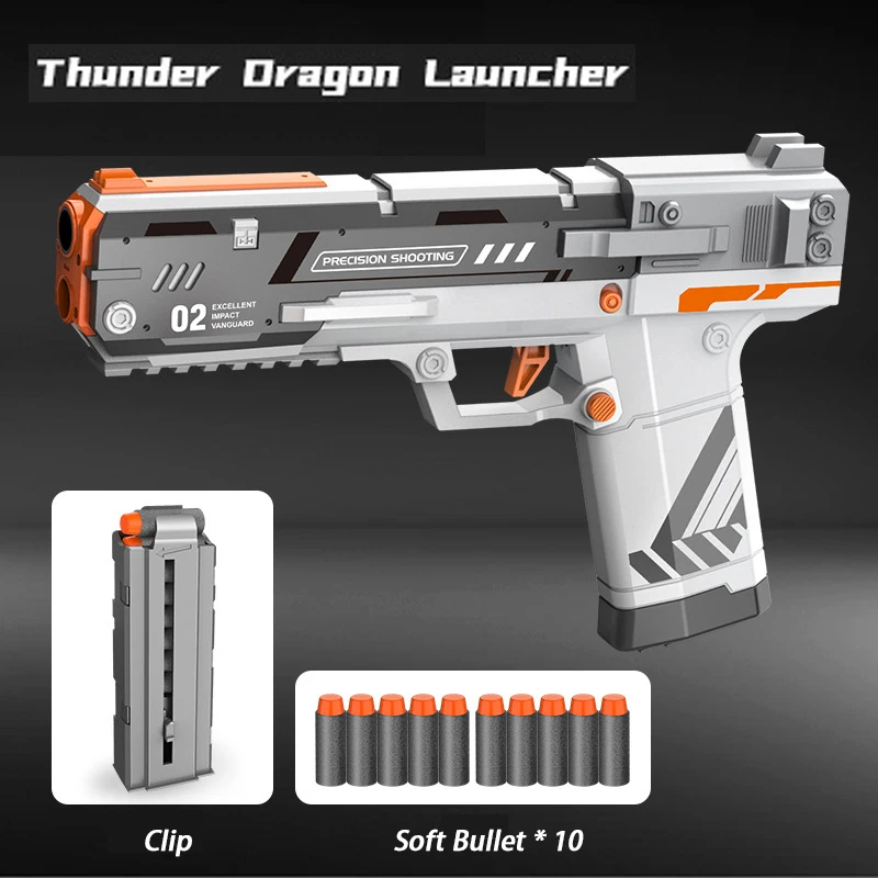 

Thunder Dragon пусковая установка, ручной пистолет, строительное оружие, страйкбол, бластер, модель стрельбы для взрослых, детей, игры на открытом воздухе