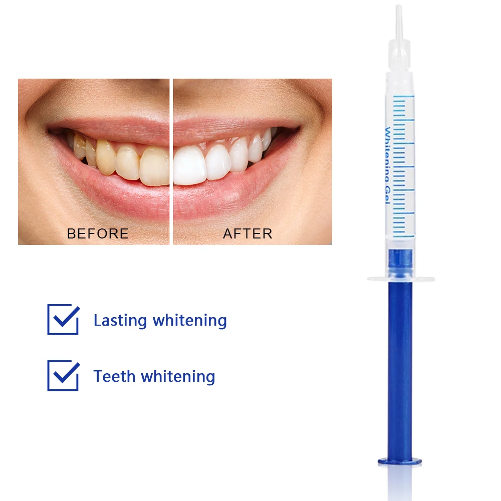 

Teeth Whitening 3ml Gel With 44% Peroxide Bleaching System Oral Gel Teeth Whitening Dental Bleaching System Professional