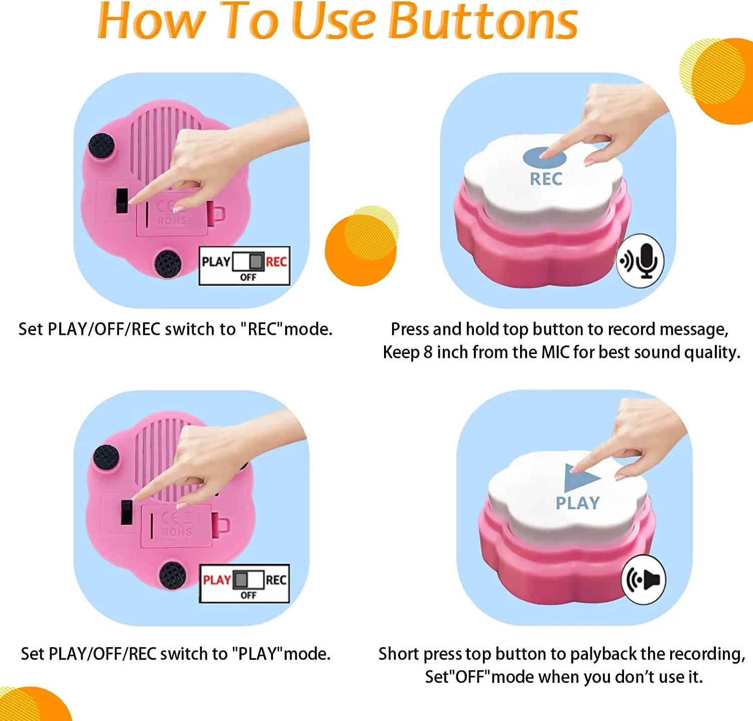 Kup RIBOSY Pet Communication Training Nagrywalny Przycisk Rozmowy, Przycisk Nagrywania Głosu Dla Psa, Nagraj Swój Własny Brzęczyk Odpowiedzi Głosowej Cena RIBOSY Pet Communication Training Nagrywalny Przycisk Rozmowy, Przycisk Nagrywania Głosu Dla Psa, Nagraj Swój Własny Brzęczyk Odpowiedzi Głosowej