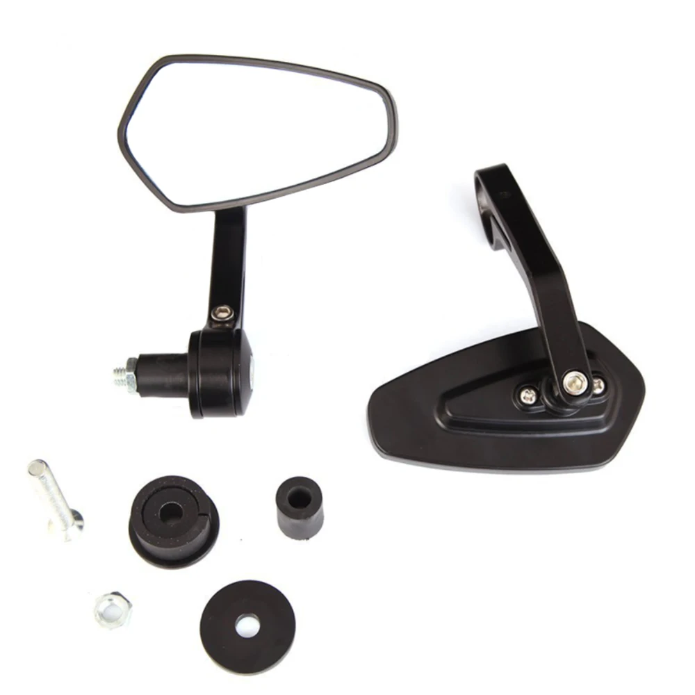 

Motorcycle Pentagon Handle Rearview Mirror Handlebar Ends Side Mirrors Modification Accessories Black Fits 22MM Dia Handlebars