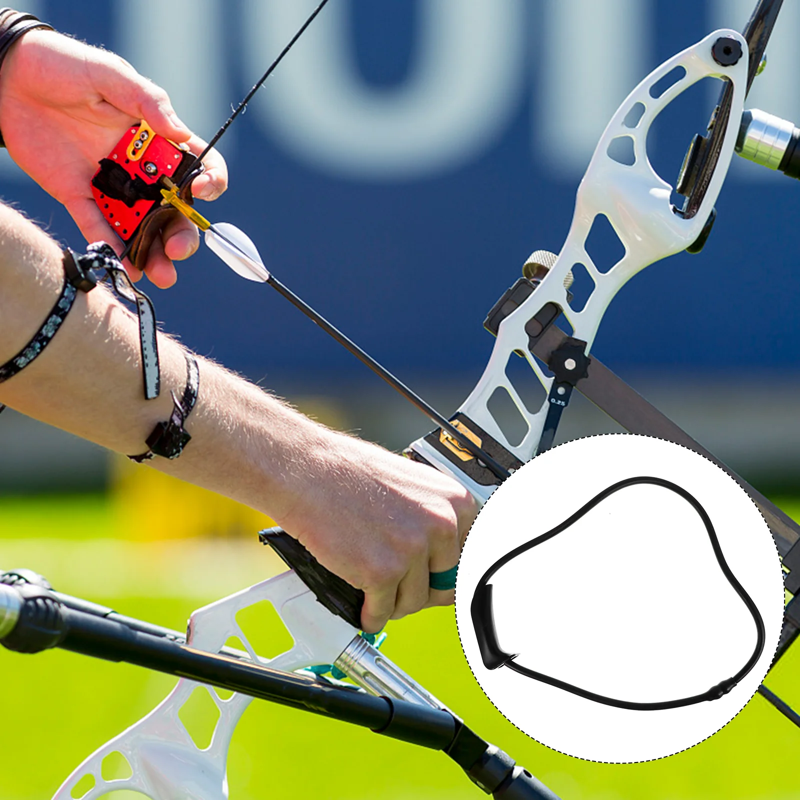 

Compound Bow Archery Trainer Hand Extensor Exerciser Gym Gear Finger Force Draw Strength Training Rubber Fitness