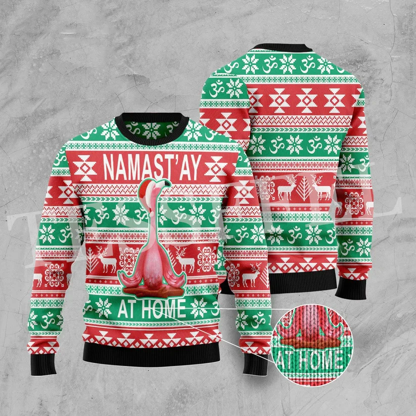 Хлопковый Рождественский смешной вязаный свитер с Санта-Клаусом домашними