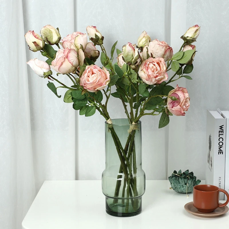 

Artificial Rose Flowers Lifelike Silk Roses for Wedding Home Decor Long Bouquet Arrange Fake Flowers Valentine's Day Presents