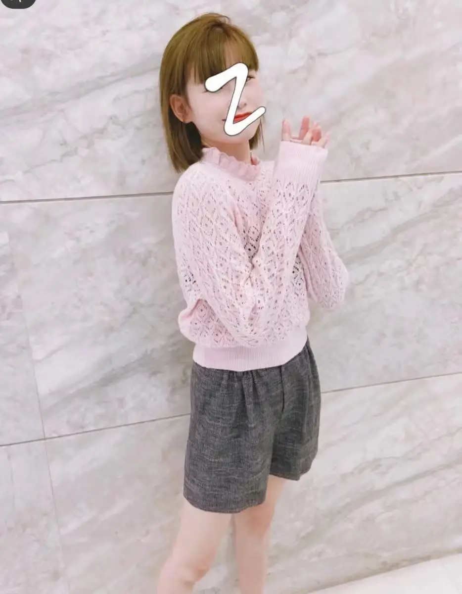 

Women Sweaters Stand Collar Hollow Out Long Lantern Sleeve Simple Pullover Jumpers Knitted Sweet Early Spring