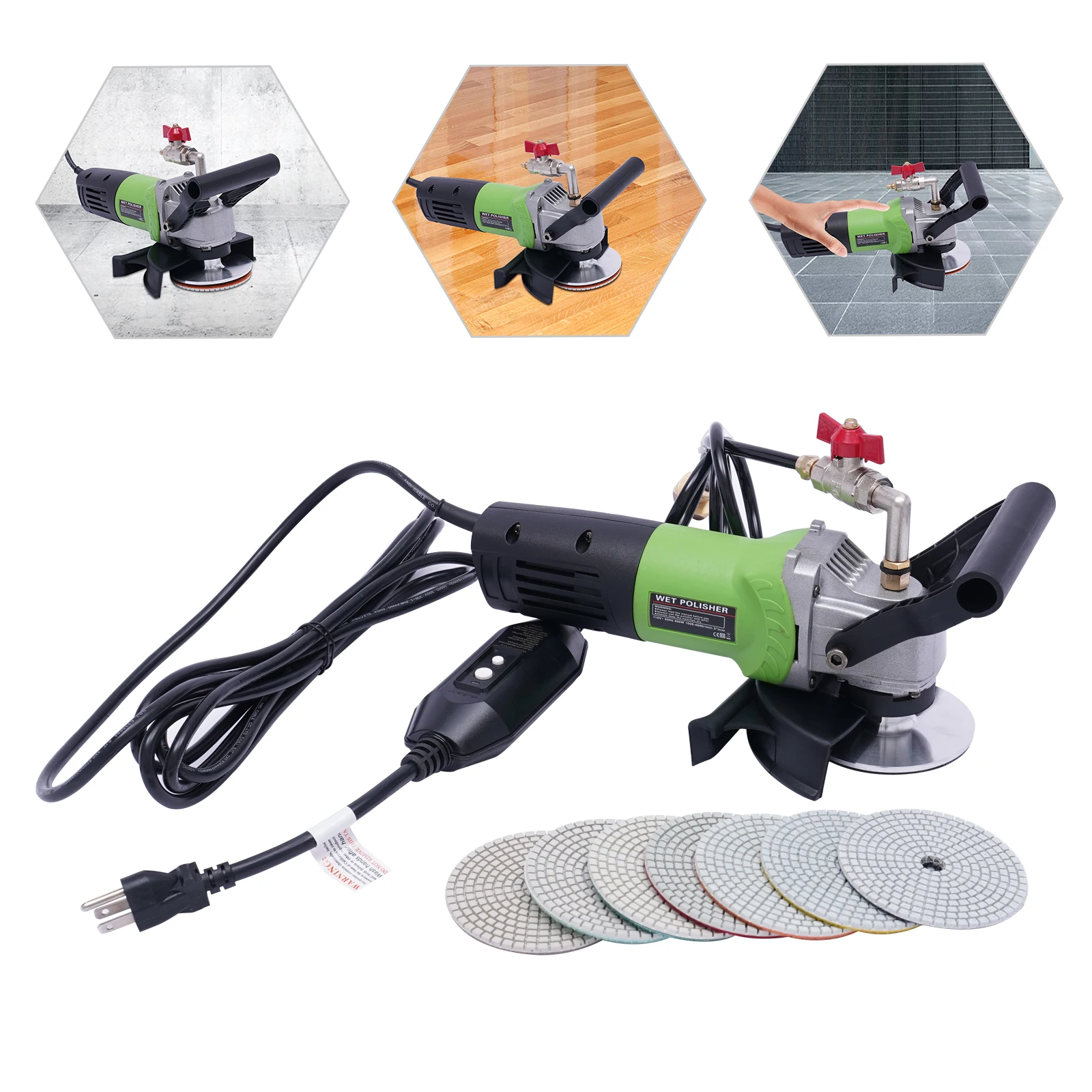 5" Variable Speed Stone Wet Polisher Grinder Polishing & Gra