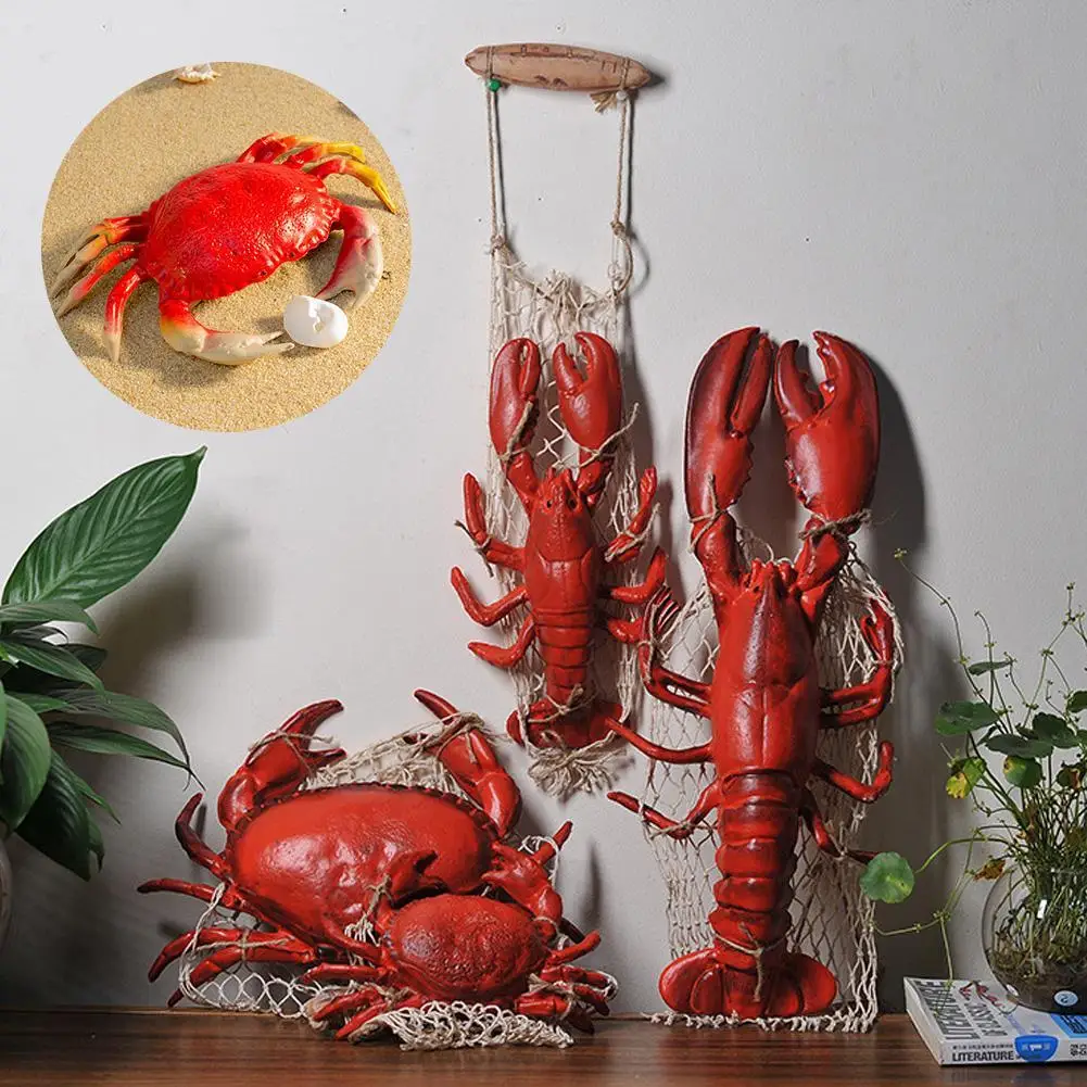 

Simulated Seafood Model Hotel Store Decoration Photography Props Simulated Lobster Crab Model Plastic Crab Lobster Ornaments