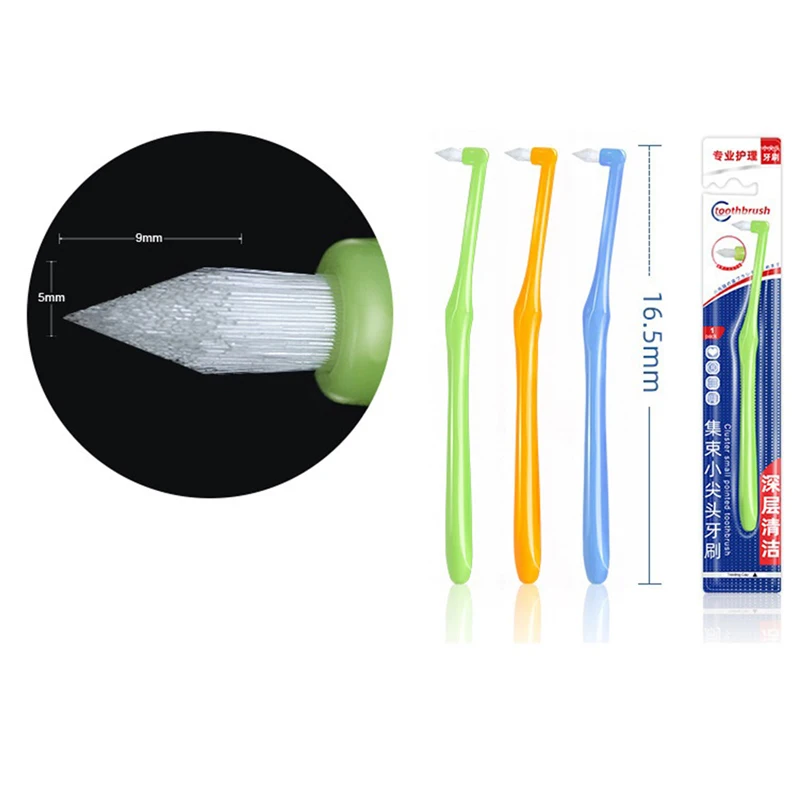 

1PCS Teeth Gap Floss Hygiene Teeth Braces Opsigenes Cleaning Tool Orthodontic Toothbrush Soft Hair Correction Clean