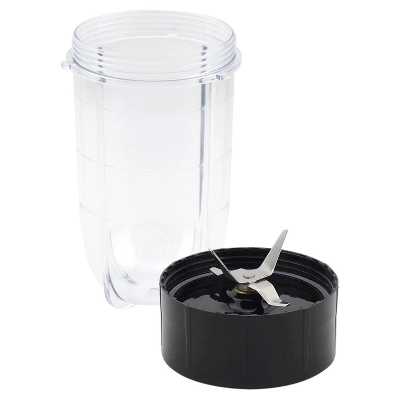 2X Replacement Cross Blade + 16Oz Cup Set For Magic Bullet, Replacement Parts Compatible With 250W MB1001 Blender