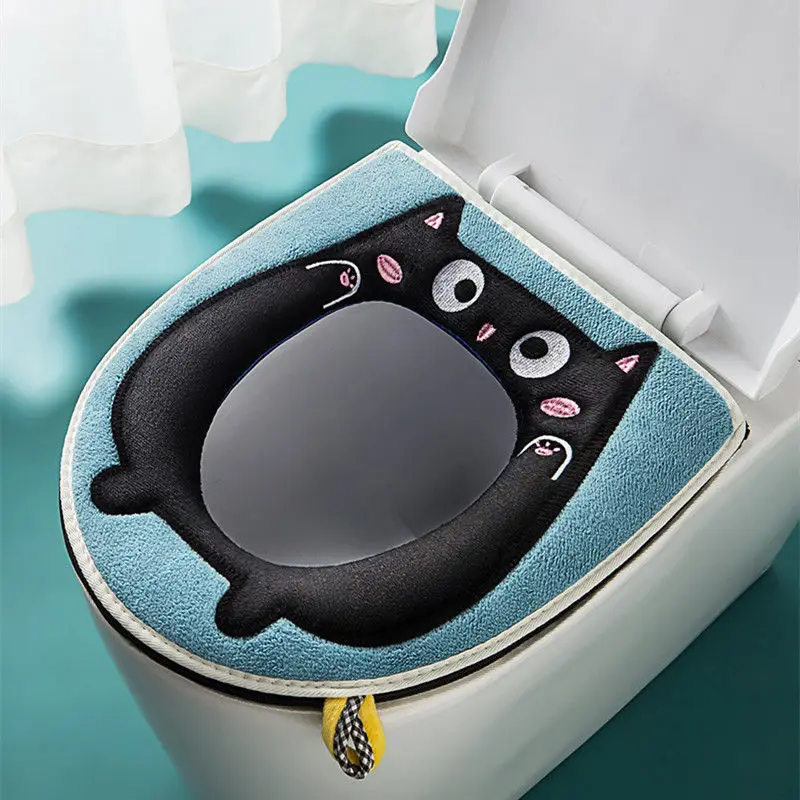 1/2 шт. Плюшевые Чехлы для унитаза на молнии