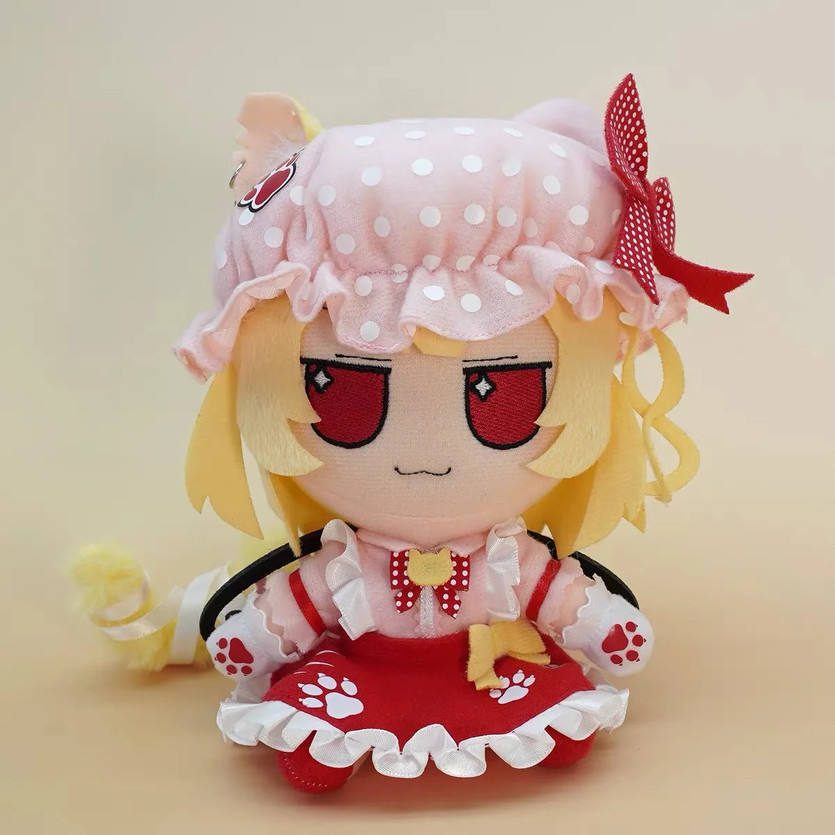 Фото Новые плюшевые игрушки TouHou Project Flandre Scarlet, 16 см, милые мягкие аниме-куклы для косплея, подарок на день рождения или Рождество для детей №3